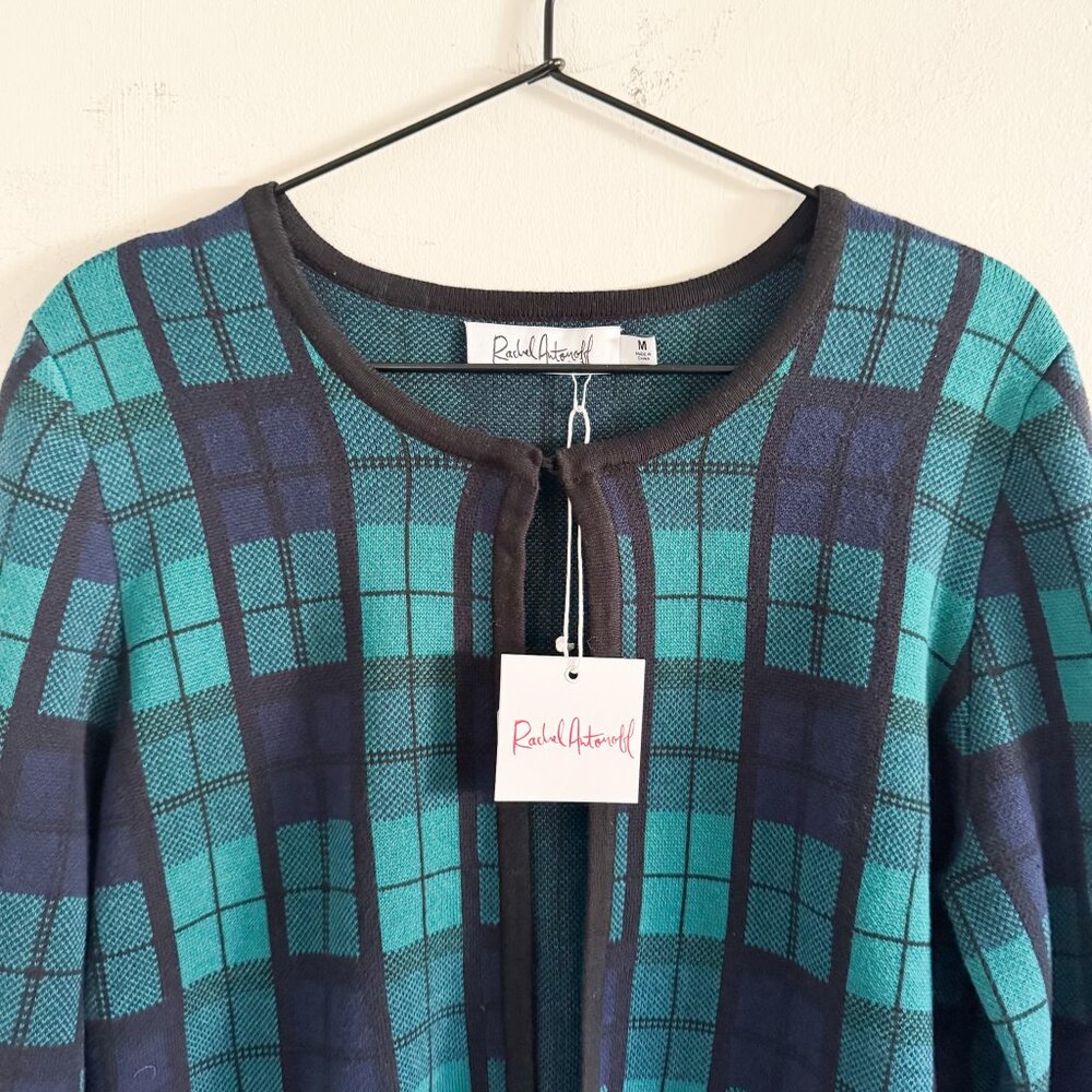 NWT Rachel Antonoff Blackwatch Plaid Clara Cardigan M - Picture 4 of 8